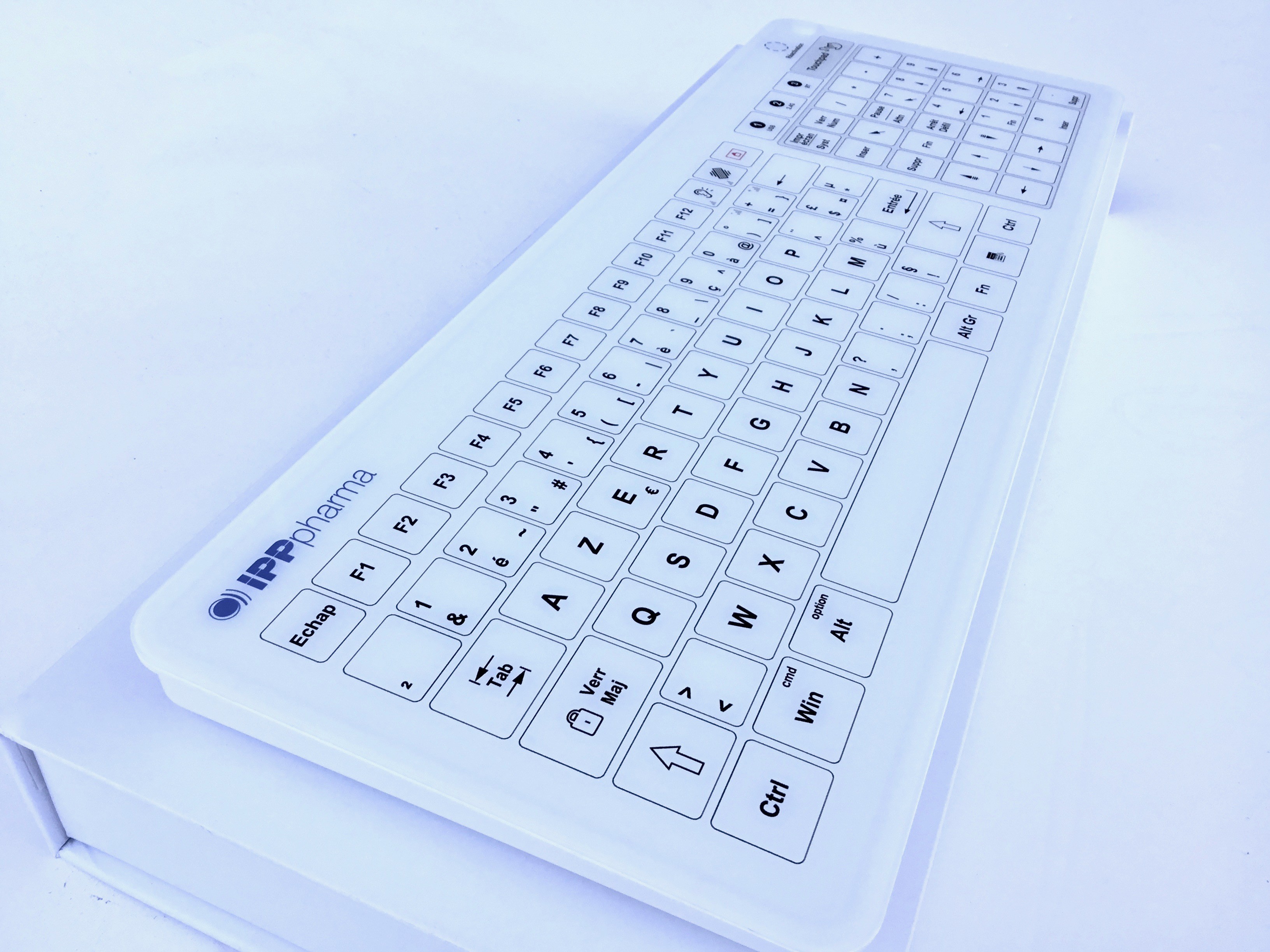 Clavier tactile aseptique verre wifi