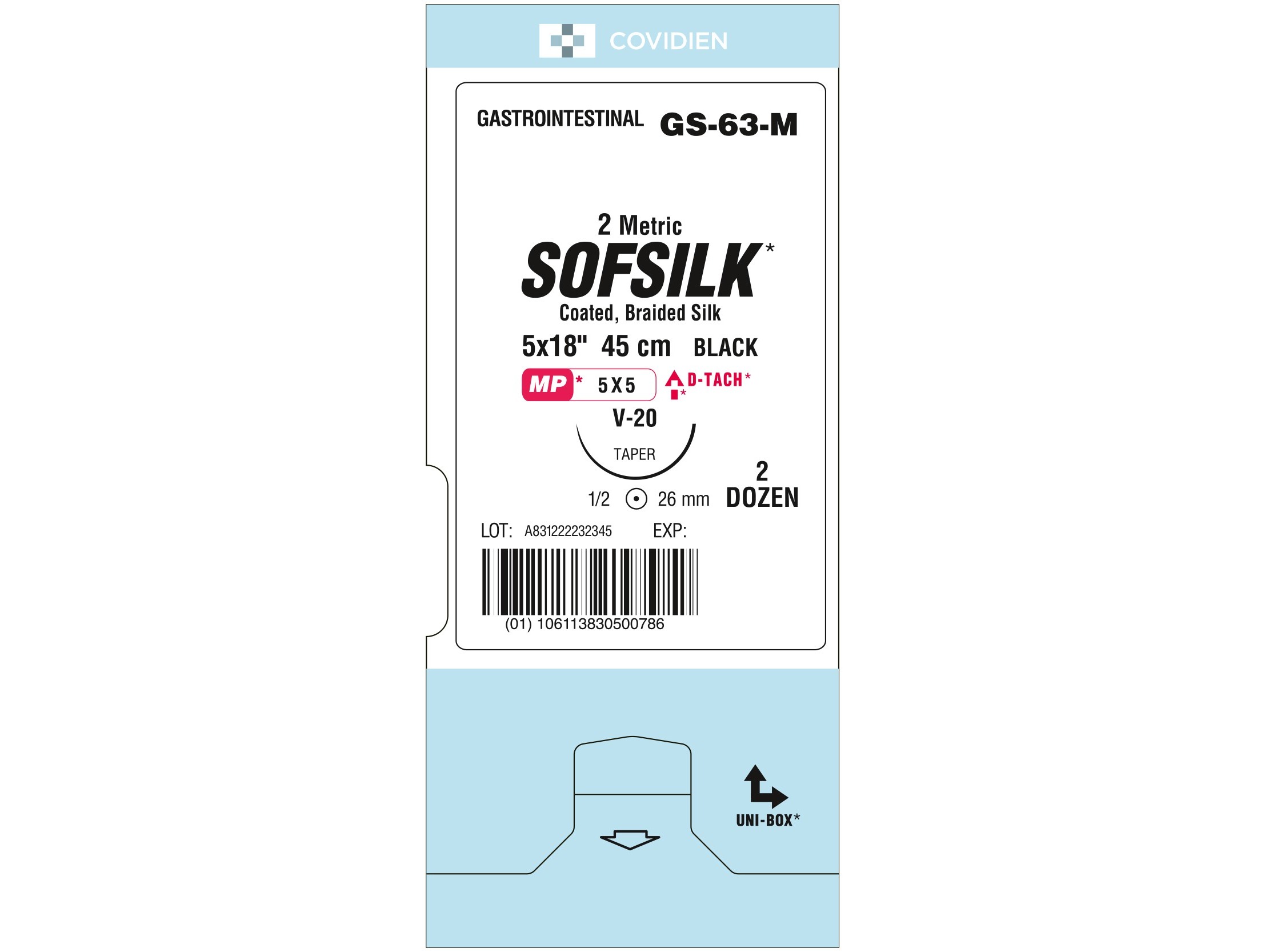 SOFSILK 3-0 3/8C 19 mm Triangulaire Noir