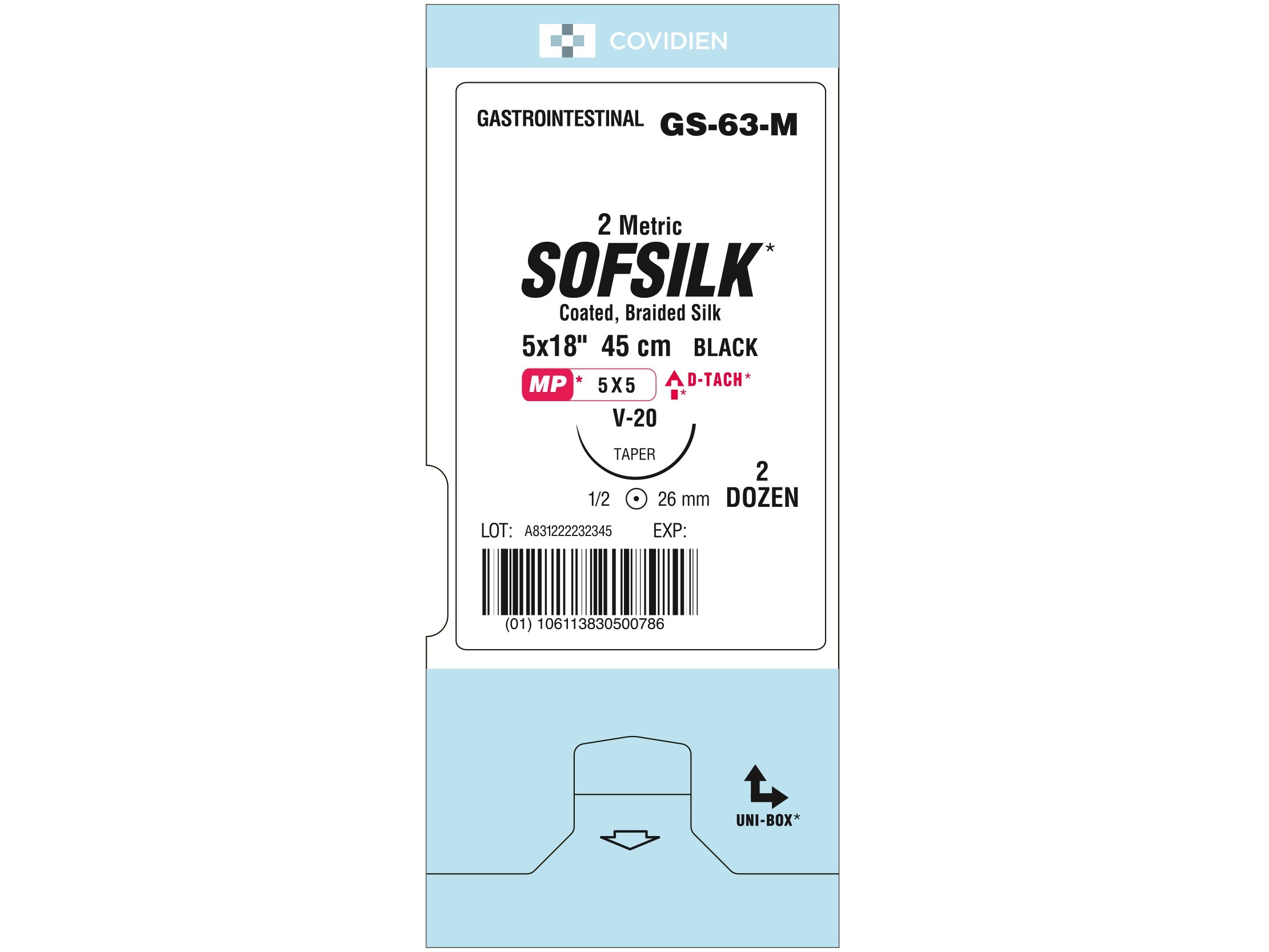 SOFSILK 3-0 3/8C 16 mm Surgalloy Noir