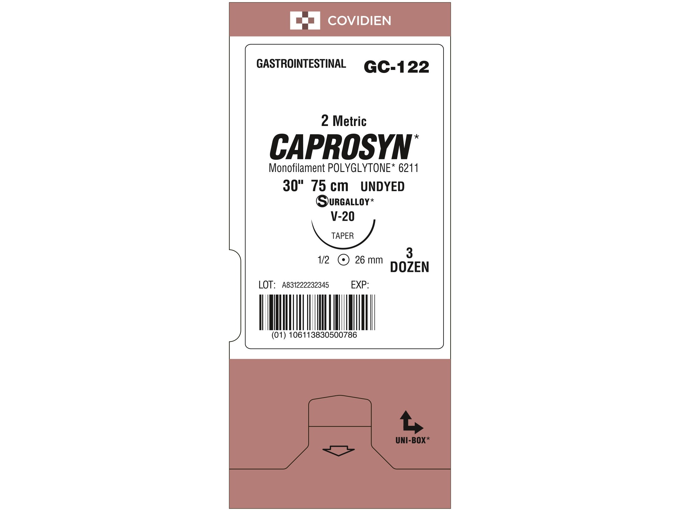 CAPROSYN 4-0 3/8C 13 mm triangulaire précision Incolore