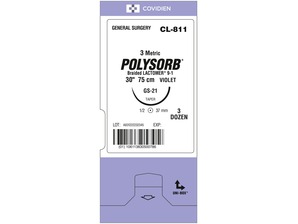 POLYSORB 4-0 3/8C 19 mm triangulaire Violet