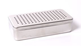 Container inox perfor, pour strilisation