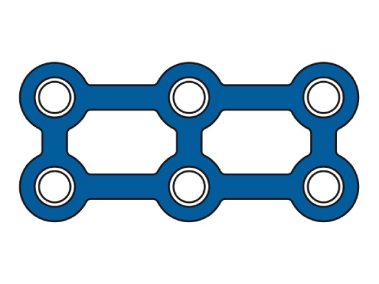 Plaque ostosynthses en rectangle