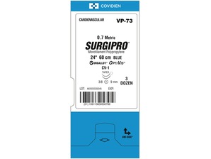 SURGIPRO 5-0 3/8C 17mm Tapercut bleu