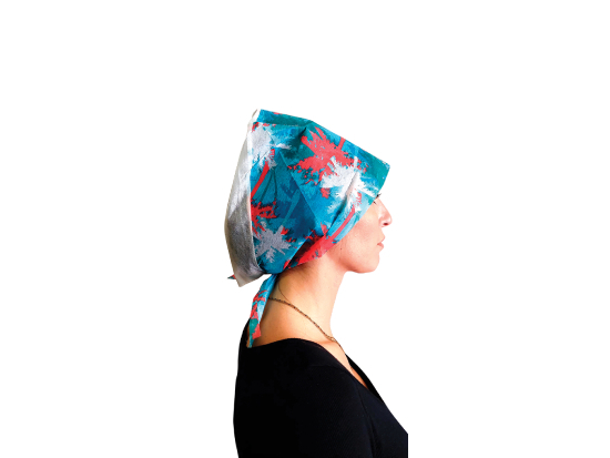 COIFFE A NOUER IMPRIME PALMIERS - 5 COULEURS (X100)