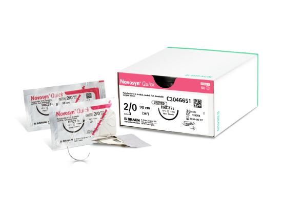 NOVOSYN - QUICK 3-0 3/8C 24MM Triangulaire - 70CM