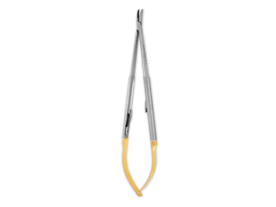 Porte aiguille Castroviejo DROIT ou COURBE 14 ou 18 cm - Manches ronds stris 